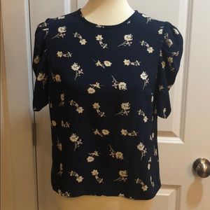 Blue flower blouse